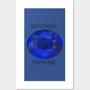 Sapphire Crystal September Birthstone Posters and Art